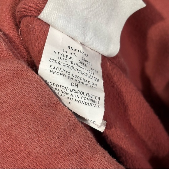 Champion Reverse Weave Hoodie Red Sandalwood Pullover Sweatshirt Size Small - Picture 8 of 8